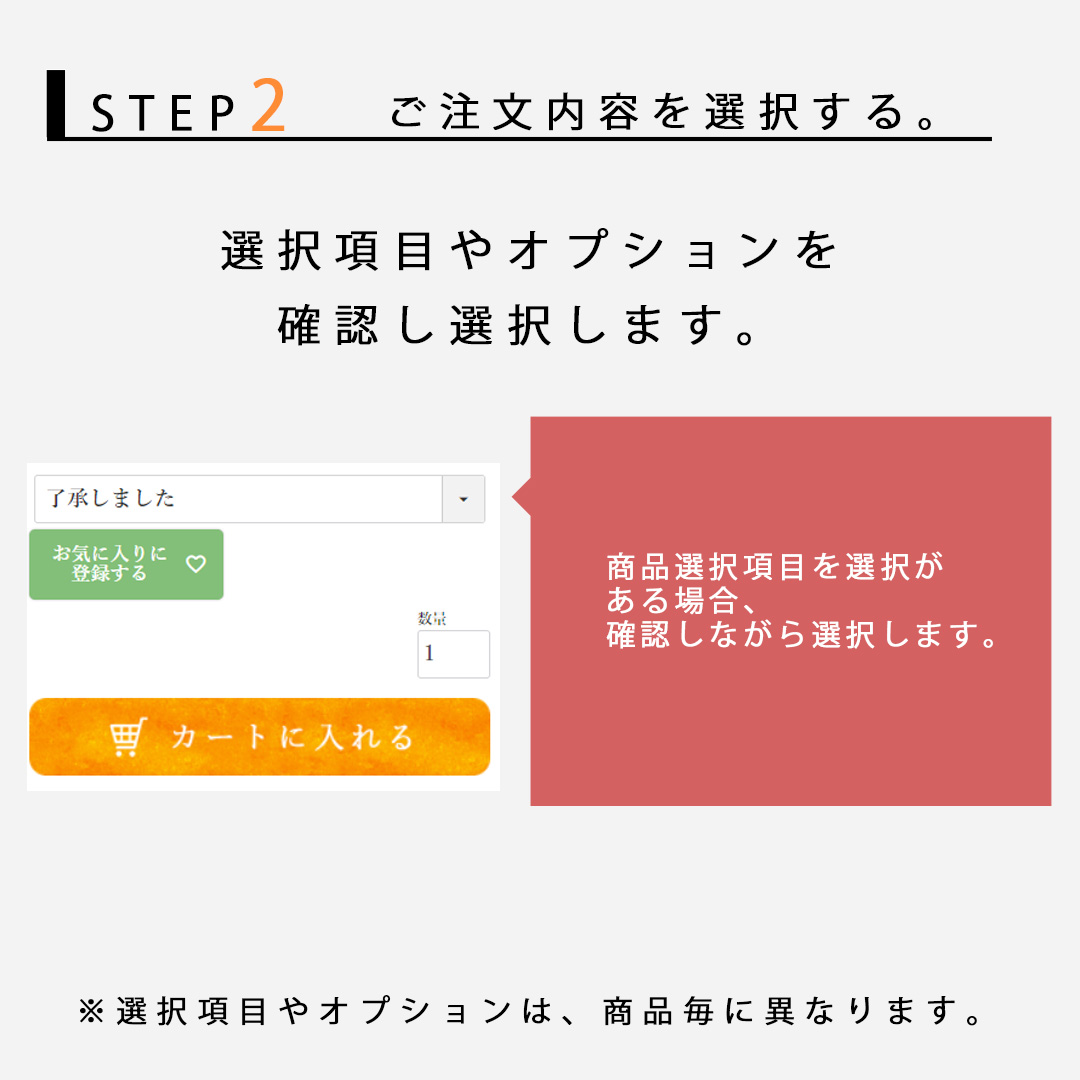 注文方法ステップ2