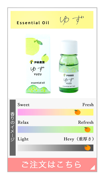 エッセンシャルオイルゆず