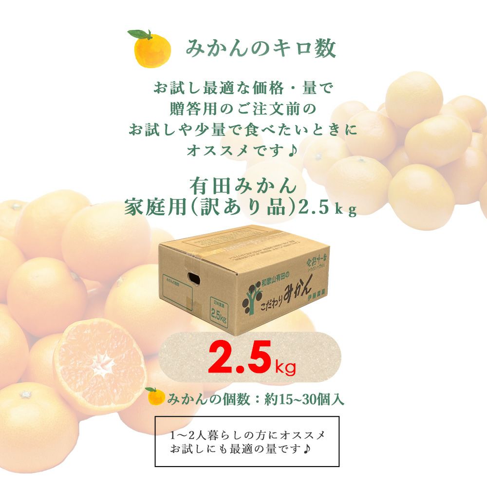 みかんミックスサイズ【家庭用(訳あり品)】2.5kg]