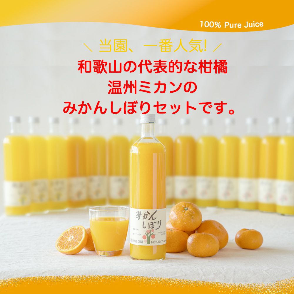 みかんジュース(100%ピュアジュース750ml みかんしぼり)