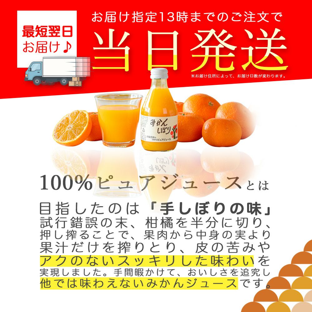 100%ピュアジュースみかんジュース10本オススメセット