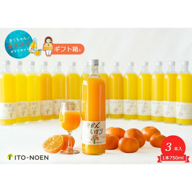 100%ピュアジュース750ml (みかんジュース他オススメセット)×3本セット