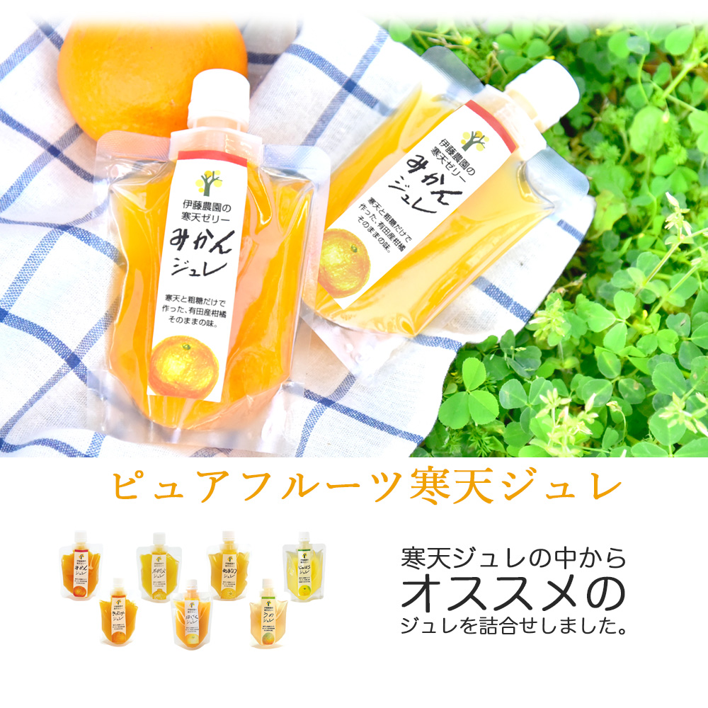 【父の日ギフト】 バラエティセット(100%ピュアジュース180ml×4本・パックジュレ4個) (みかんジュース他バラエティセット)