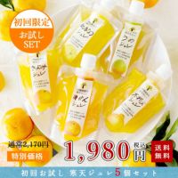 【初回限定お試しセット】寒天ジュレドリンクタイプ 150g(みかんジュレ他おすすめセット)×5個