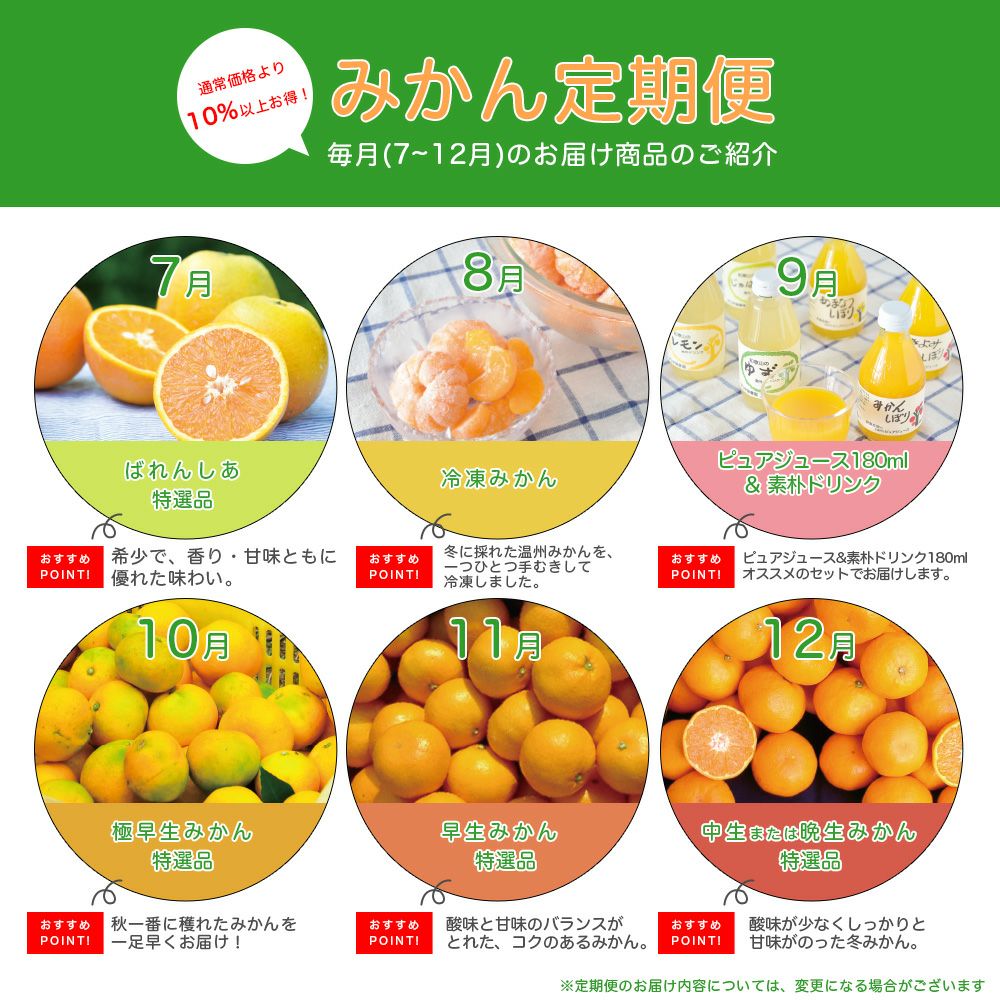 【送料無料】みかん・柑橘の定期便(大容量 満足コース)