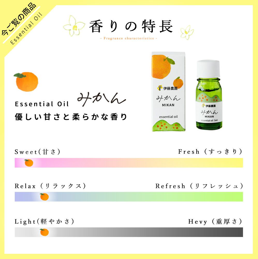 エッセンシャルオイル みかん 5ml