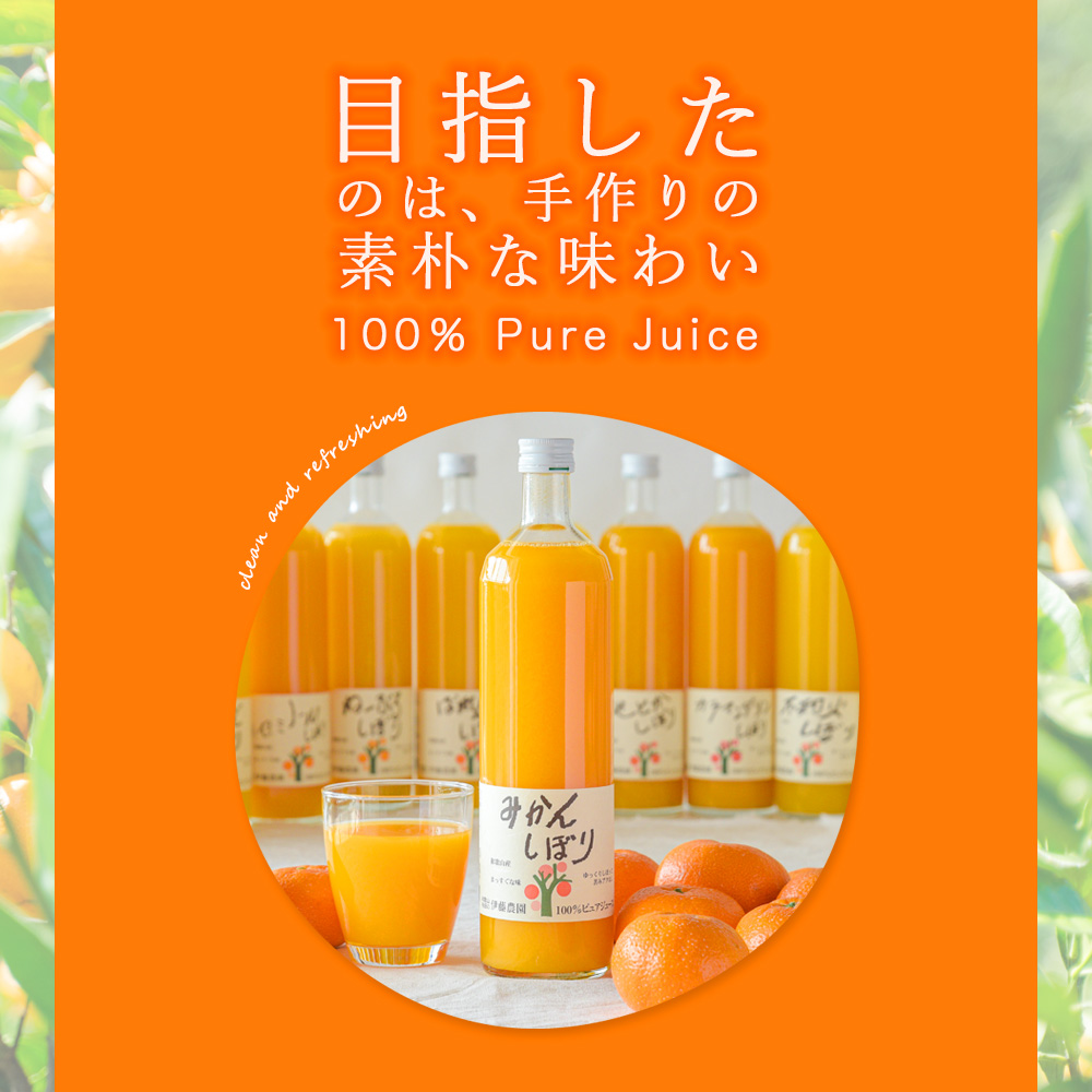 【母の日ギフト2024】100%ピュアジュース750ml (みかんジュース)×1本入(花・ﾒｯｾｰｼﾞｶｰﾄﾞ付)