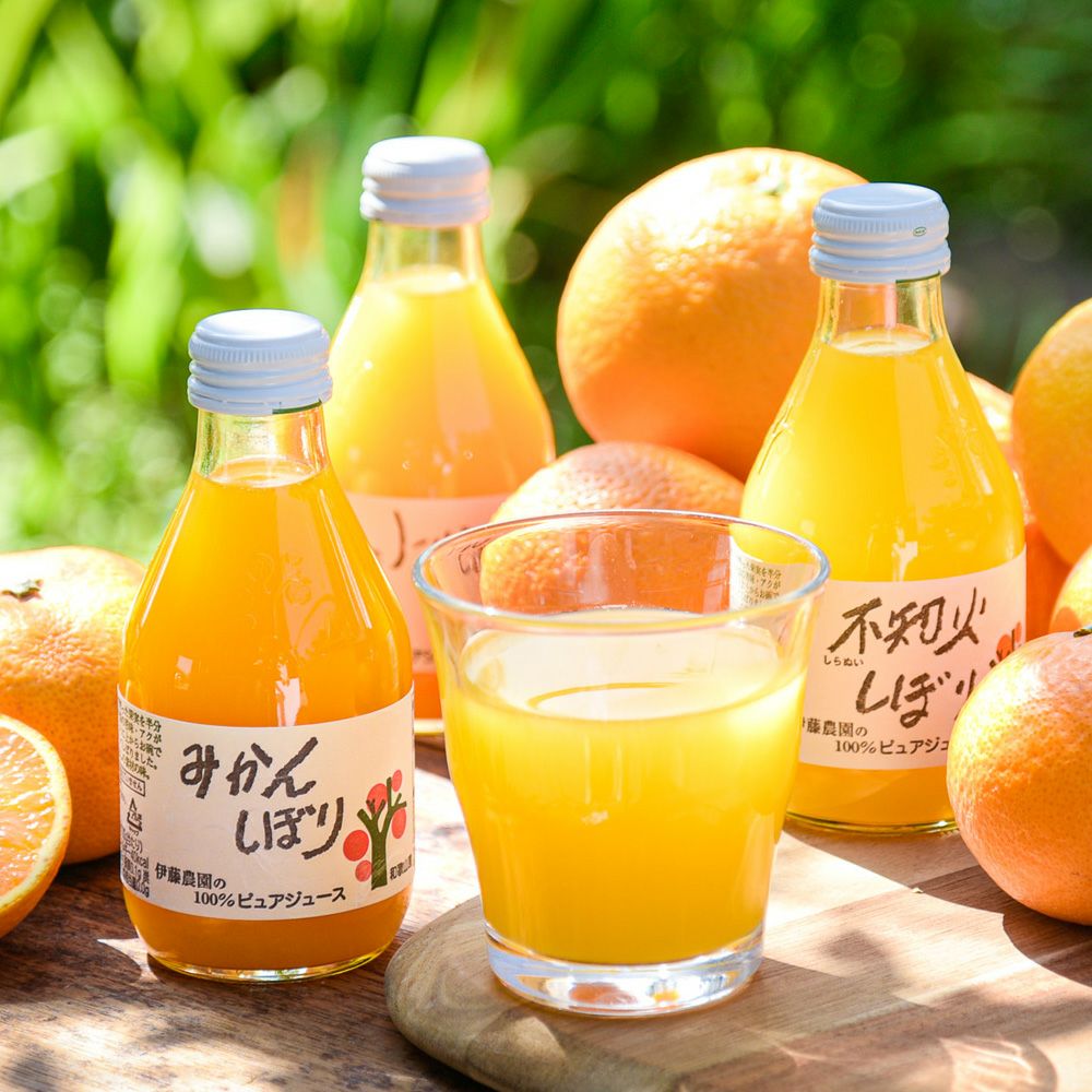 バラエティセット(100%ピュアジュース180ml×2本・寒天ゼリー4個) v-072 (みかんジュース バラエティセット)