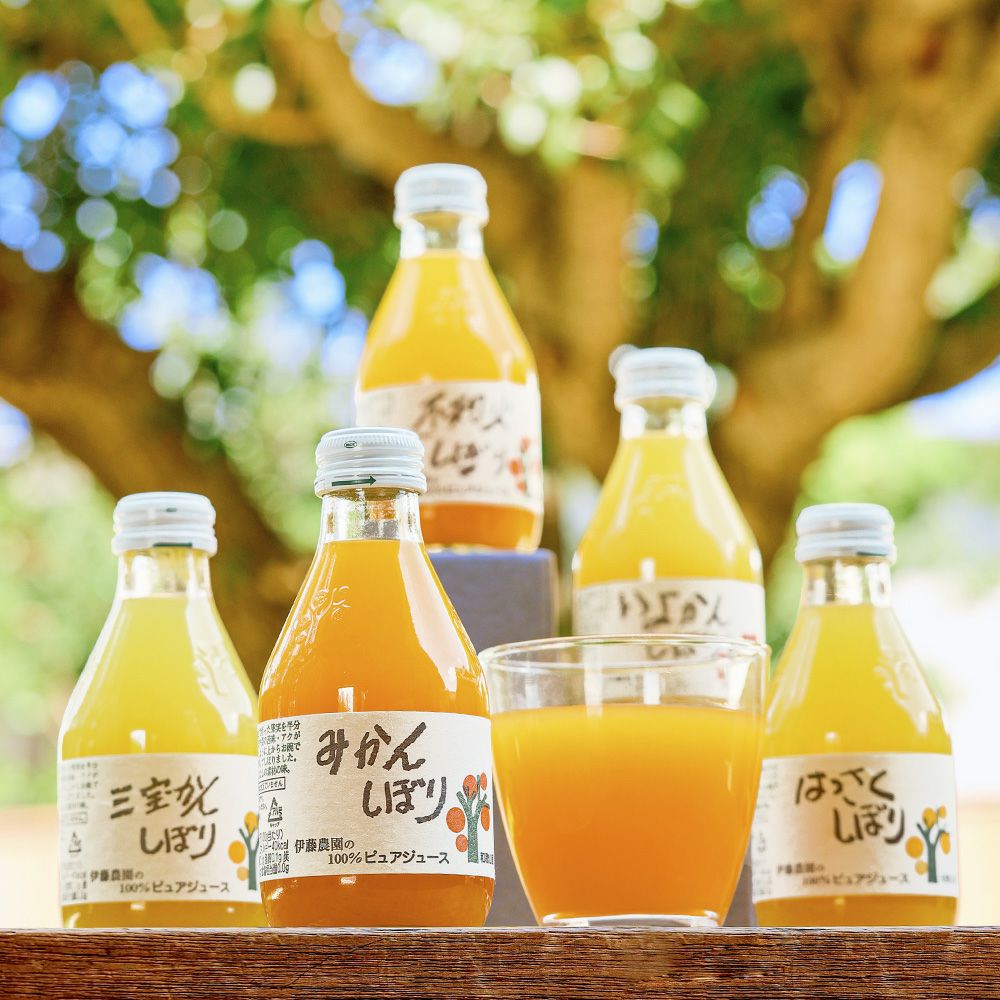 100%ピュアジュース180ml(みかんジュース他16種)×8本セット